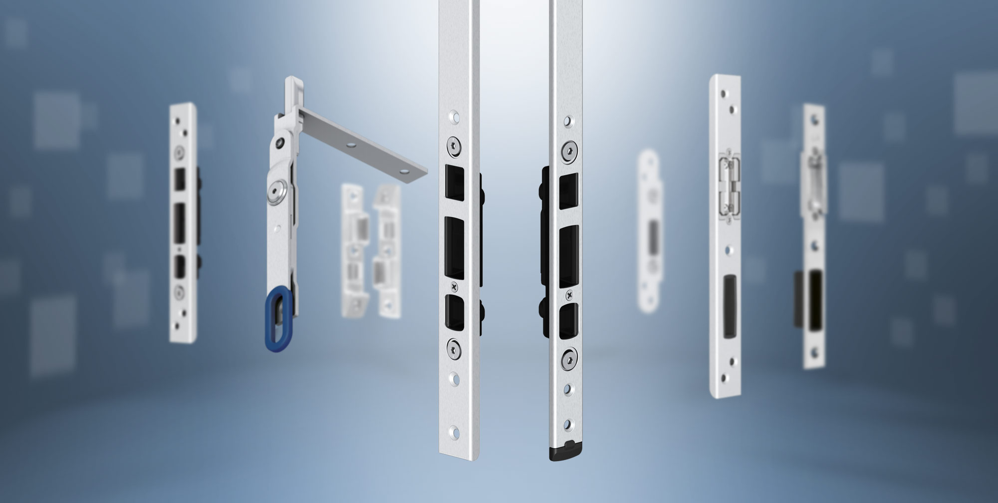Schließleisten und Schließteile für Aluminiumtüren, Stahltüren, Holztüren und Türen aus Kunststoff. Auch speziell abgestimmte Rahmenteile für Wohnungstüren und Funktionstüren. 
